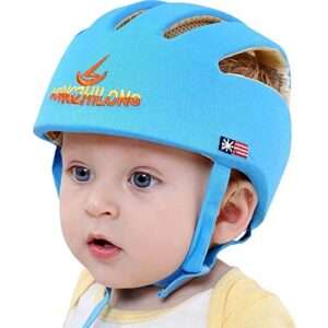 Xifamniy Baby Soft Safety Helmet Foam Head Protector Helmet for Toddler Infant Walking 8-48m Pink Solid 