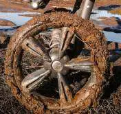 muddy stroller wheel